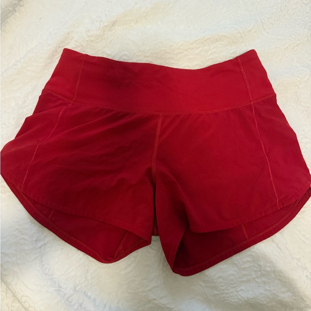 Women's Red Athletic Shorts